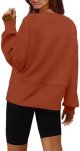 Fall Sweatshirt for Women Crew Neck Long Sleeve Shirts Pullover Casual Workout Tops Fashion