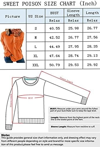 Womens Casual Fashion Sweatshirts Loose Pullover Sweatshirt Long Sleeve Tops