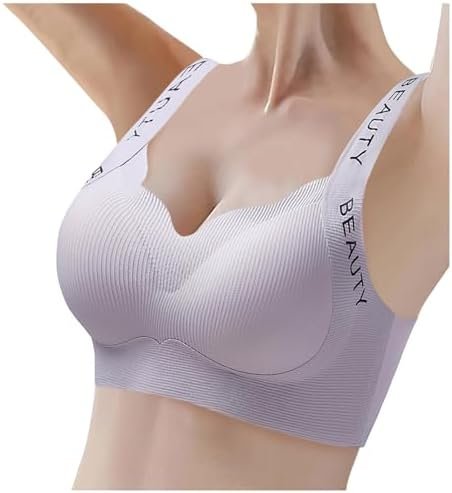 Women's Yoga Bras Summer Thin Breathable Seamless Comfortable No Underwire Gathering Anti-Sagging Pull-Up Underwear