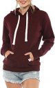 Womens Active Long Sleeve Lined Fashion Hoodie Pullover with Plus Size