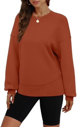 Fall Sweatshirt for Women Crew Neck Long Sleeve Shirts Pullover Casual Workout Tops Fashion