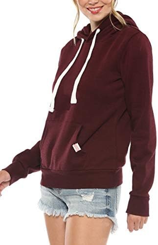 Womens Active Long Sleeve Lined Fashion Hoodie Pullover with Plus Size