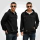 Men's Cargo Hoodies Quarter Zip Sweatshirts Tactical Pullover Casual Gym Athletic Loose Hooded Sweatshirts