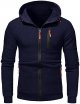 Hoodie Men, Men Hoodies Casual Hoodies for Men with Zip Pockets Full Zip Long Sleeve Sweatshirt Sports Y2k Hooded Jacket