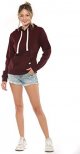 Womens Active Long Sleeve Lined Fashion Hoodie Pullover with Plus Size