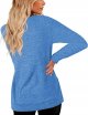 Womens Soft Sweatshirts Fall Sweaters Long Sleeve Tshirts Plain Color Casual Tunic Tops(S-2XL)