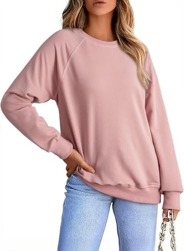 Womens Sweatshirt Long Sleeve Casual Loose Pullover Sweatshirts Tops Shirts