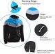 Men's Fashion Novelty Color Block Hoodies Long Sleeve Hooded Pullover Sweatshirts with Pockets