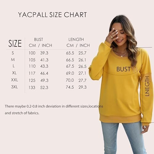 Women's Casual Sweatshirt Loose Soft Long Sleeve Pullover Tops