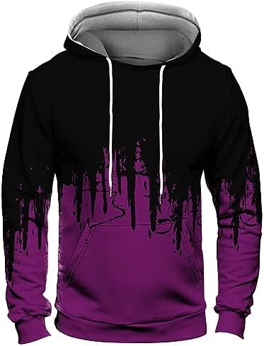 Men's Sweatshirts Graphic Hoodies Pullover Sweatshirts Casual Drawstring Tops With Pockets Hoodies Pullover, S-5XL